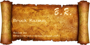 Bruck Razmus névjegykártya